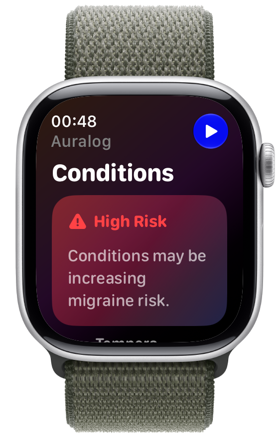 Check Risk Outlook from Apple Watch